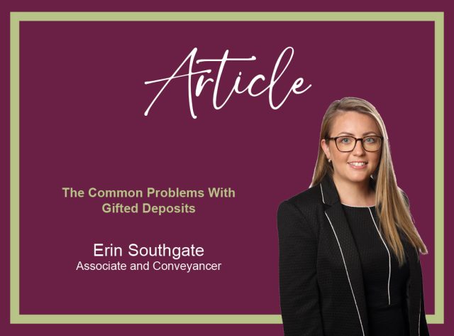Title card - The Common Problems with Gifted Deposits